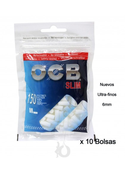 Pack de 10 Bolsas OCB Slim 150 (1500 Filtros de 6 mm)